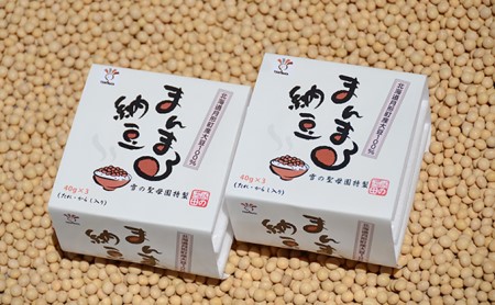 北海道月形町産 大豆100％　まんまる 納豆　3P×12（計36個）