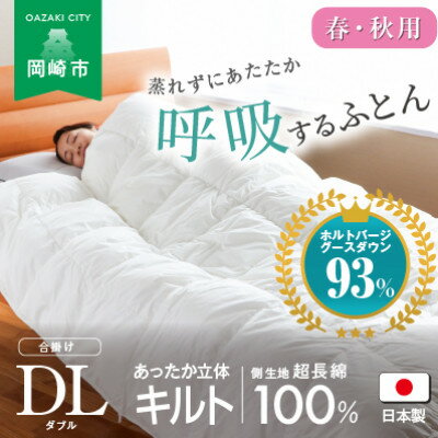 【ふるさと納税】[春・秋用]究極に軽く、蒸れない羽毛ふとん (ダブルロングサイズ)190×210cm(HVG)【1640447】