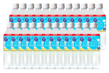 水 ペットボトル 富山きときと 保存水 500ml 24本 1ケース