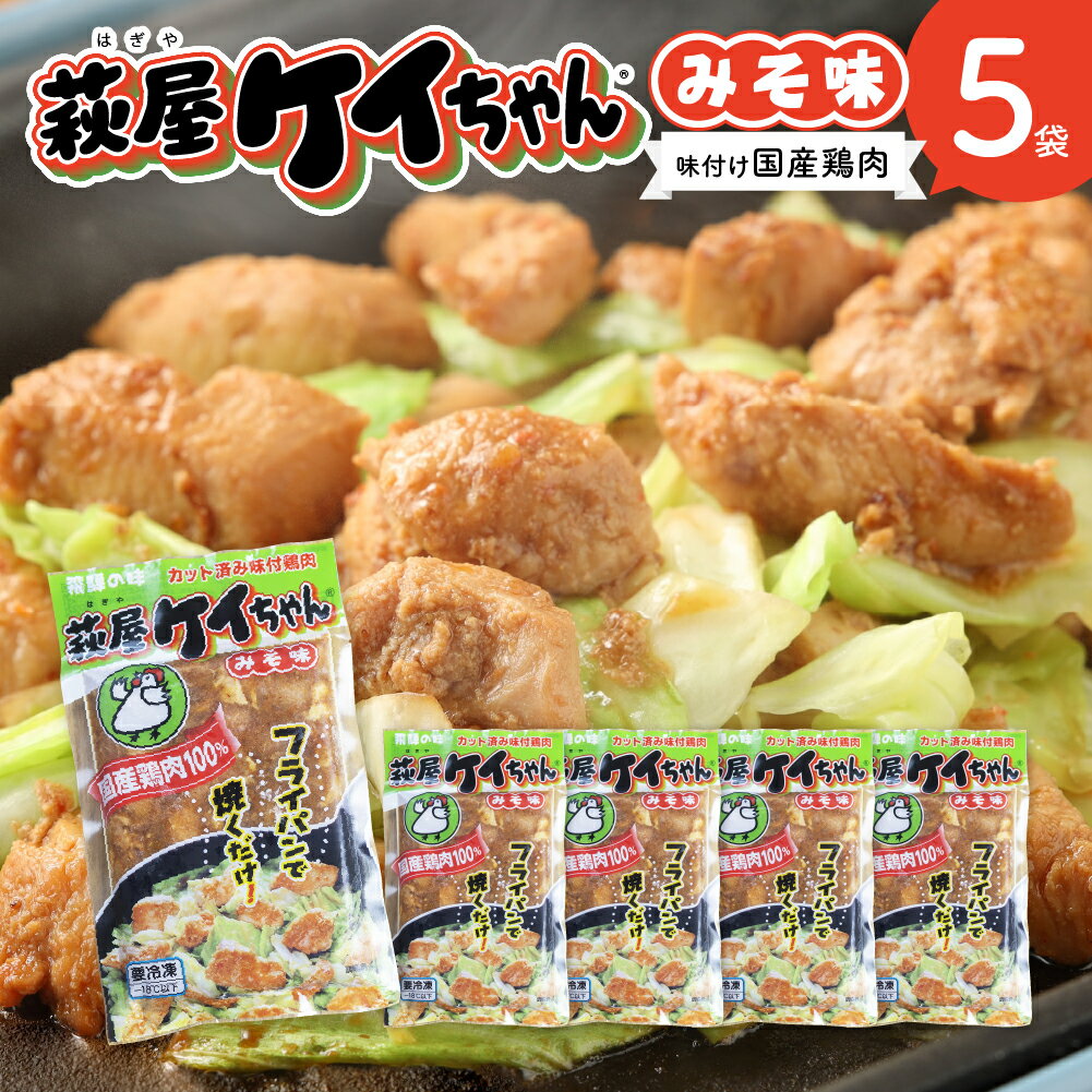 【ふるさと納税】萩屋ケイちゃん みそ味 5袋 味付き 鶏肉 (計1.15kg 230g×5袋) 冷凍配送 けいちゃん 鶏ちゃん 萩原チキンセンター 味噌 贈り物 ギフト 味付け 焼くだけ 鶏肉料理 晩御飯 おかず 惣菜 時短 簡単料理 アウトドア 下呂 下呂温泉 おすすめ 7000円