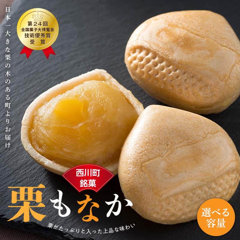 【ふるさと納税】【選べる容量】【西川町銘菓】日本一大きな栗の木 栗もなか 3個入 6個入 8個入り 全国菓子博覧会 技術 優秀賞受賞 和菓子 最中 お菓子 おかし お土産 山形県 西川町 FYN9-827var