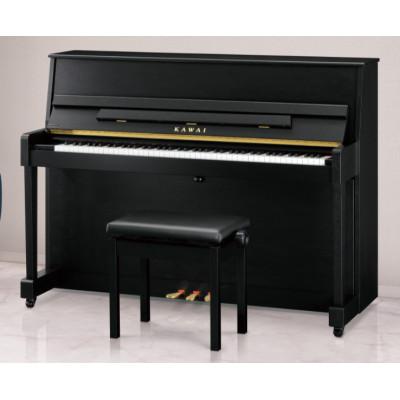 ふるさと納税 磐田市 【ピアノ】カワイ KAWAI の新品アップライトピアノNF-15(モダンブラック色)