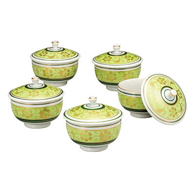 【ふるさと納税】九谷焼　 蓋付汲出揃 　白粒鉄仙きみどり　a03　【 工芸品 伝統工芸品 食器 キッチン雑貨 キッチン用品 食卓 お茶用品 】