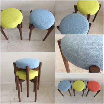 ふるさと納税 大川市 bolo stool 01【ライトブルー/ウォールナット/高さ44cm】 |  | 01
