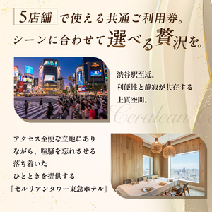 【セルリアンタワー東急ホテル】館内4レストランで使える共通ご利用券（10,000円券×1枚）【011025】