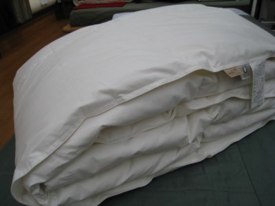 ■かめや羽毛工房オリジナル パジャマのように気軽に洗える羽毛ふとん＜合掛＞ しかも側生地は綿100％！