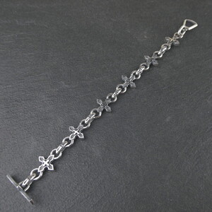 small edge cross bracelet スモール エッジ クロス ブレスレット ｜ 腕輪 シルバー アクセサリー 十字架 モチーフ 925 ブレス ハンドメイド ジュエリー アクセ ファッ