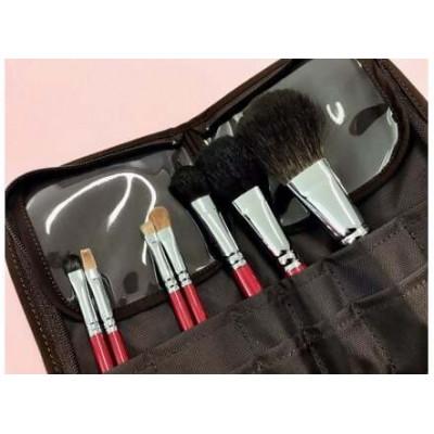 ふるさと納税 熊野町 熊野化粧筆　レッドパール7本セット&携帯用ポーチB-J |  | 02