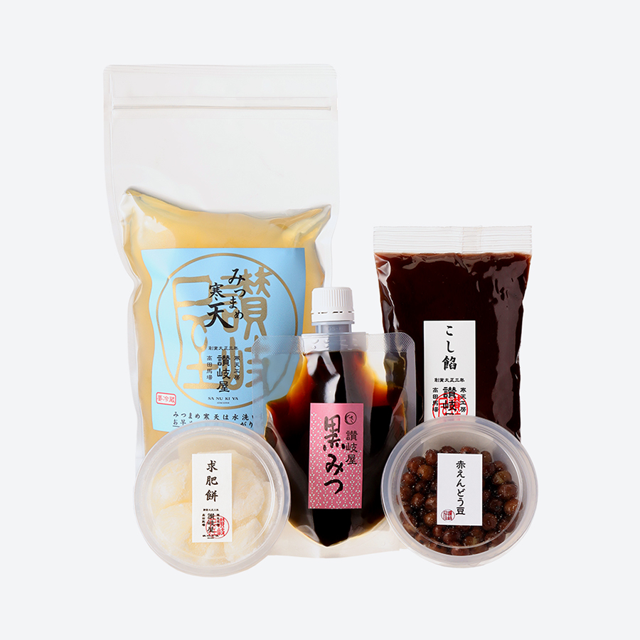 ＜寒天工房　讃岐屋＞あんみつセットこし餡