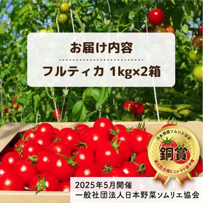 【先行受付】トマト フルティカ 2kg (1kg×2箱) 【2026年11月以降順次発送】糸島市 / かわぞえ農園 [AAM006] トマト フルーツトマト