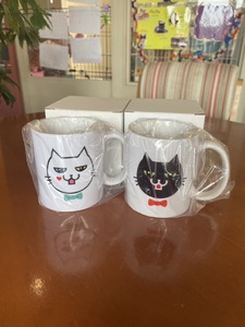 オリジナル 猫のマグカップ 2個セット | 保護猫応援 雑貨 日用品 食器 猫 ネコ マグカップ 2個 セット 兵庫県 上郡町