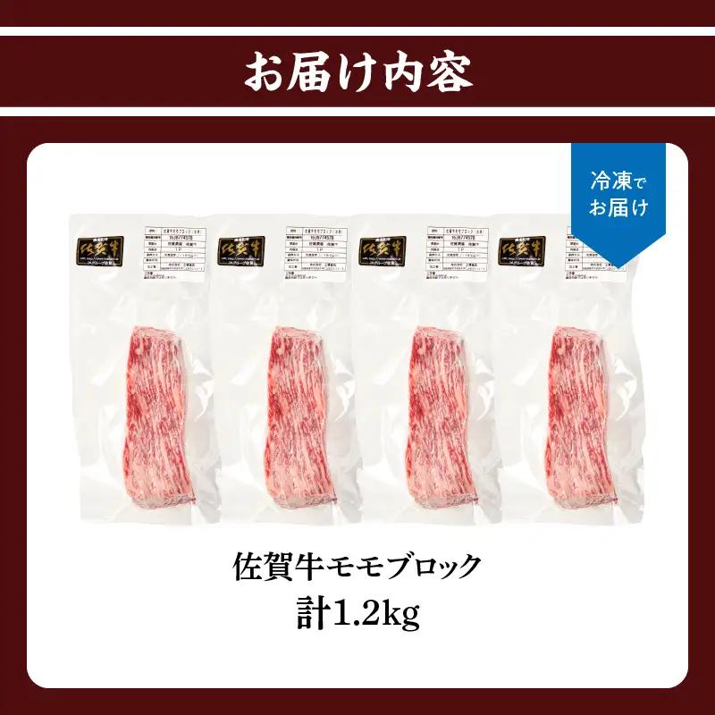 上場亭 佐賀牛モモブロック 1.2kg ／ 赤身 焼肉 佐賀牛【B244】