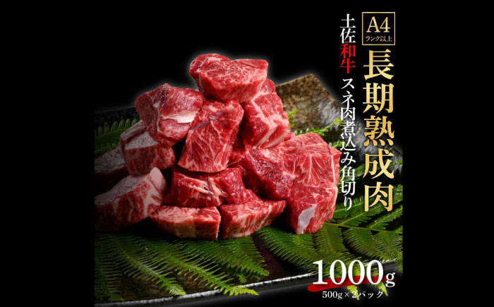 
            エイジング工法 熟成肉 土佐和牛 特選スネ肉 煮込み用角切り 約1kg 冷凍 (約500g×2) 【株式会社LATERAL】 [ATAY044]
          