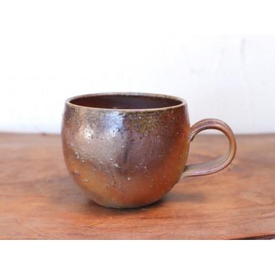 ふるさと納税 上島町 備前焼 コーヒーカップ(丸)・サンギリ　c4-001