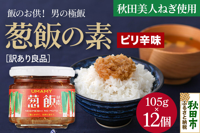 ご飯のお供！男の極飯 葱飯の素 ピリ辛 105g×12個【訳アリ】 お惣菜