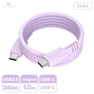 ふるさと納税 海老名市 マグネットシリコンケーブル C to C 1m ペールアイリス(MOT-MGSCC100) | 