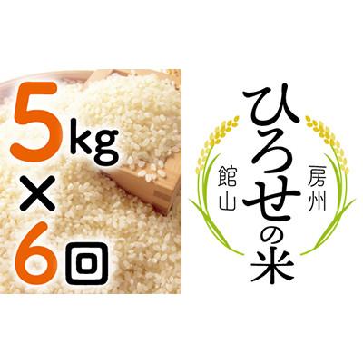 ふるさと納税 館山市 【毎月定期便】〈中旬発送〉ひろせの米 館山市広瀬産こしひかり 5kg全6回
