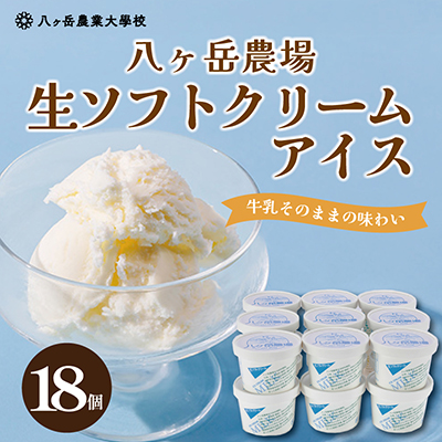 八ヶ岳農場 生ソフトクリームアイス 18個【配送不可地域：離島】