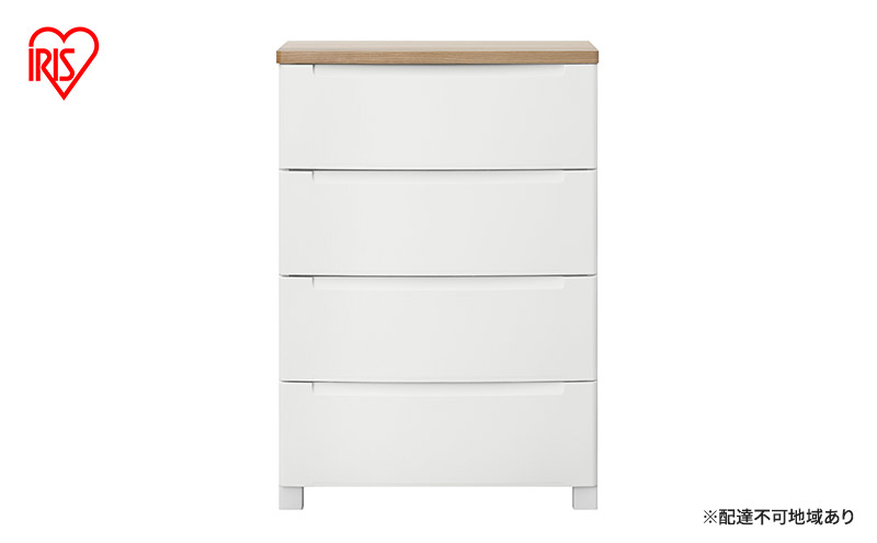 チェスト ウッドトップチェスト KDMG-564WT ホワイト アイリスオーヤマ プラスチック ノックダウン 組立 リビング 収納 木製 タンス 箪笥 4段 雑貨 日用品 