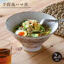 【ふるさと納税】【美濃焼】千段高ハマ丼 2個セット （ラーメン どんぶり）根来 錆粉引（昭和製陶）【cierto】食器 鉢 ボウル どんぶり[MCD018]