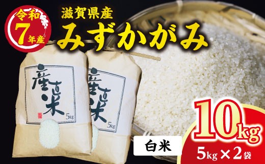 令和7年産　近江米 みずかがみ【10kg（5Kg×2袋）】環境こだわり米【AB61W】