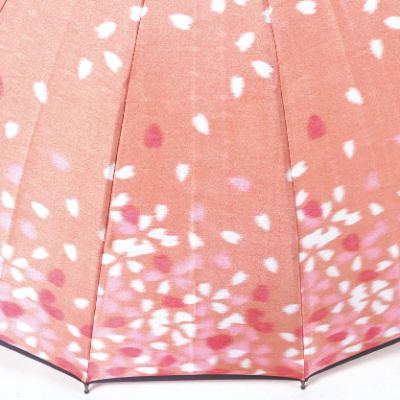 ふるさと納税 富士吉田市 舟久保織物の雨傘/長傘 ほぐし織 桜吹雪/桃 16本骨カーボンファイバー レディース 日本製 |  | 02