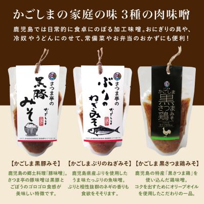 ふるさと納税 南さつま市 【地元で大人気】料亭のかごしまみそ3点セット |  | 01