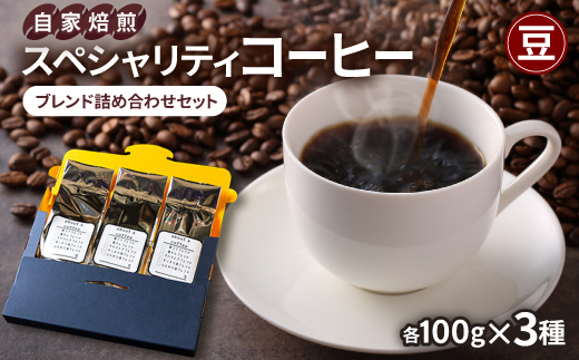 自家焙煎スペシャリティコーヒー　ブレンド詰め合わせセット　(豆)【1263740】