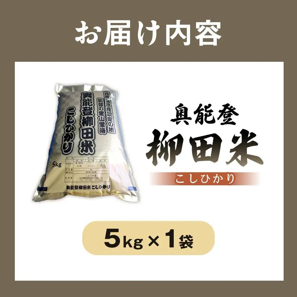 【復興支援】【令和7年産】奥能登柳田米 こしひかり 5kg