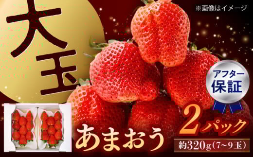 【アフター保証】福岡県産 あまおう  約320g×2パック【1月上旬より順次配送】　▼ ご褒美 大玉あまおう 厳選 イチゴ 苺  甘い あまい  ギフト 果物 桂川町/高嶋園芸[ADAT002]