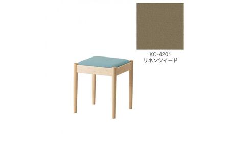 旭川家具　コサイン　フォルクスツール メープル　KCリネンツイード_03579