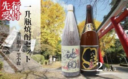 ☆先行受付☆No.2113　池田旗山・小鹿黒（一升瓶） 2本セット