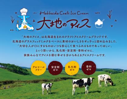 大地のアイス 余市ギュウっとセット りんご ぶどう クラフトアイスクリーム グロスフェッドミルク 素材の美味しさ 乳化剤 安定剤 香料 無使用 家族の団らん ブランド 北海道 余市町
