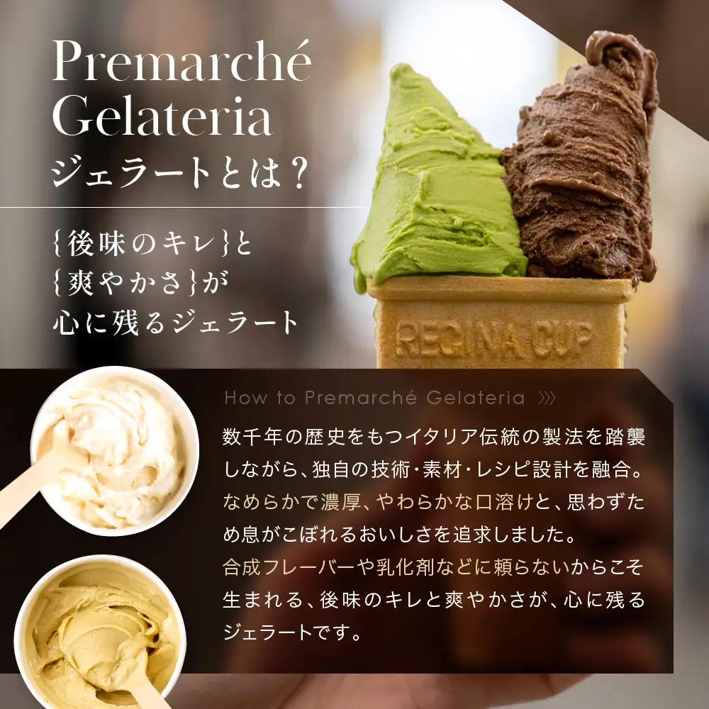 【プレマルシェ・ジェラテリア】国際コンテスト入賞店の人気ジェラート6種食べ比べ Vegan set｜ジェラート専門店 人気セット