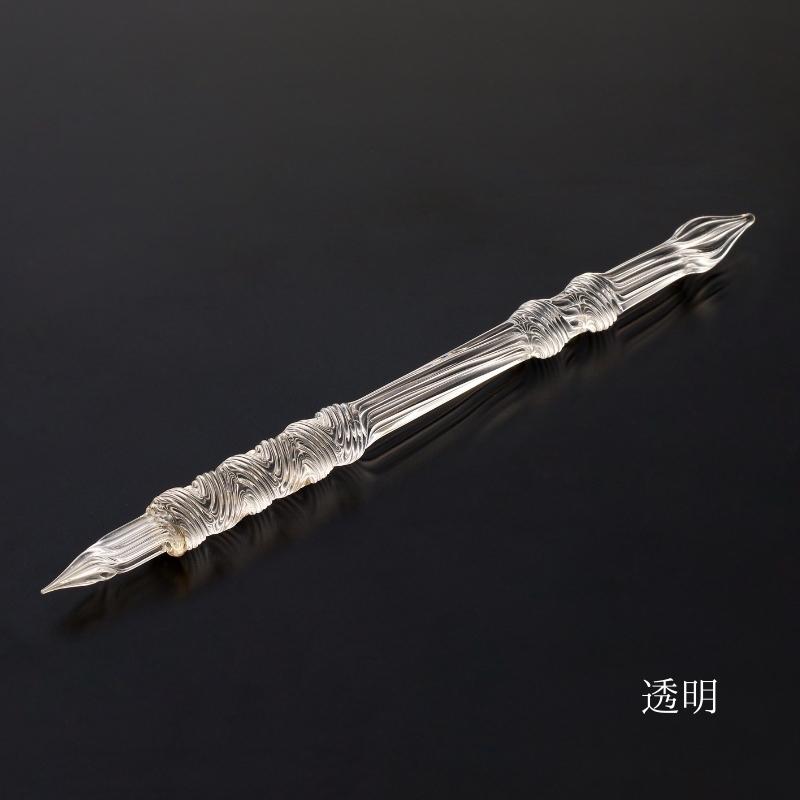 【ガラスペン】オリジナルひねり 軸径11mm (カラー：透明)