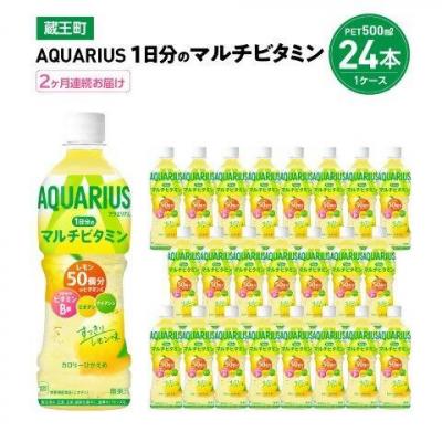 ふるさと納税 蔵王町 【2か月連続お届け】アクエリアス1日分のマルチビタミン　500ml×24本　【04301-0684】