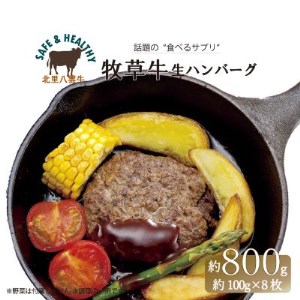 北海道産 オーガニック牛肉 生ハンバーグ約800g【 国産牧草牛・北里八雲牛】_グラスフェッド グラスフェッド牛 国産牛 牧草牛 国産牧草牛 オーガニック オーガニック牛 有機牛 有機 北海道産牛 八雲 北里八雲牛 ハンバーグ 冷凍 小分け お惣菜 惣菜 お総菜 総菜_【配送不可地域：離島】【1347489】