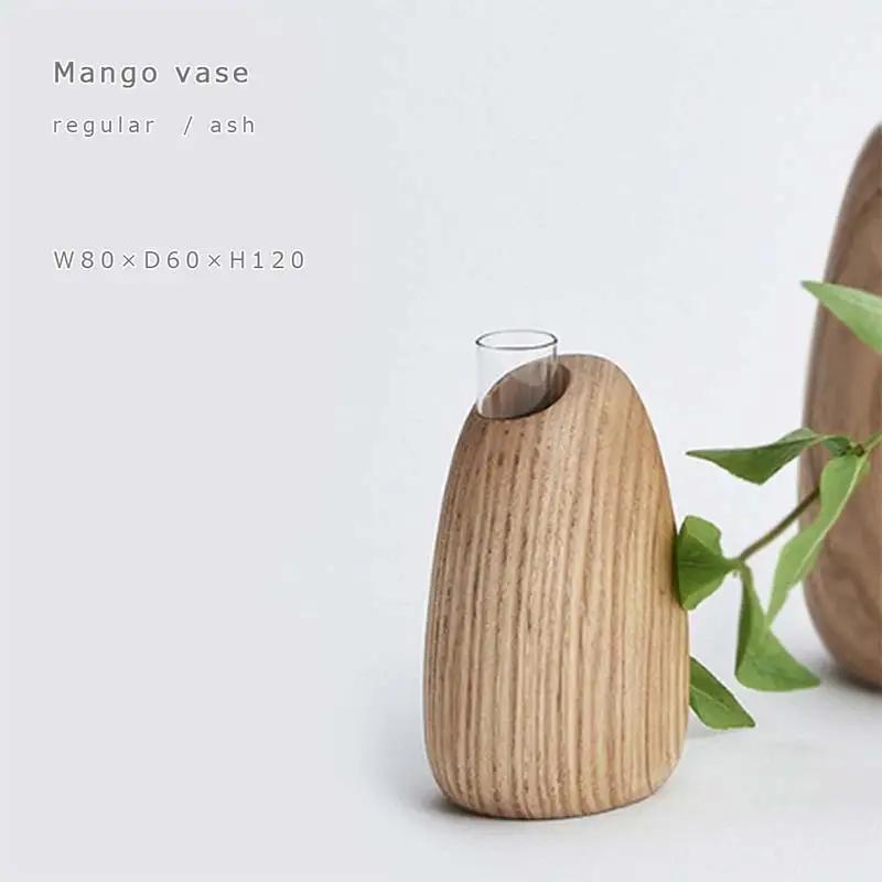 木製一輪挿し Mango vase（マンゴーベース） regular ash／SASAKI HOKKAIDO WOOD F6S-462