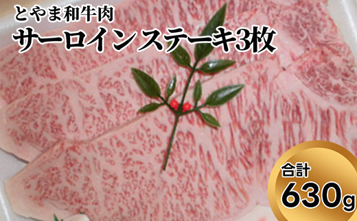 
                  とやま和牛肉 サーロイン ステーキ 合計630g 3枚 牛肉 和牛 肉 お肉 牛
                