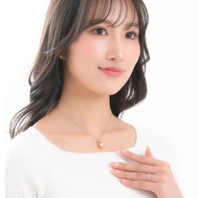 ふるさと納税 神戸市 【星月夜】ゴールデンパール(南洋真珠) ダイヤモンド PT900 プラチナ ペンダントトップ |  | 02