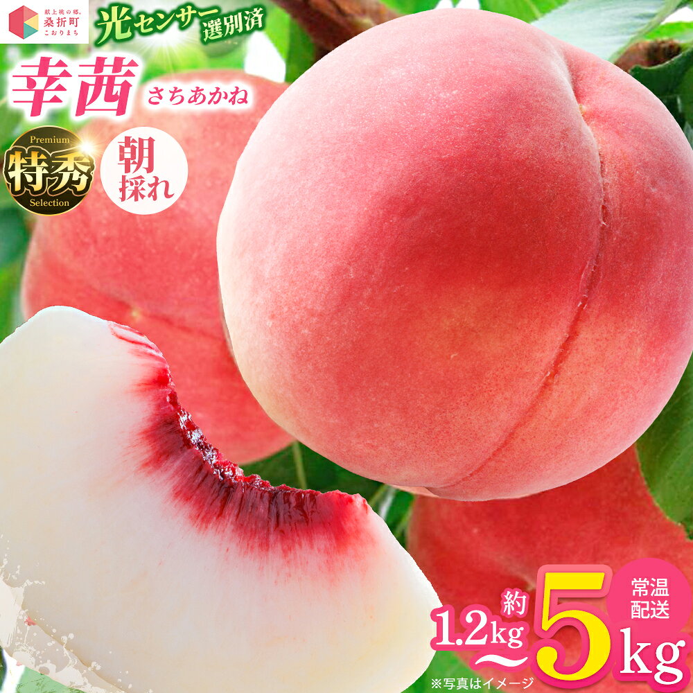 【ふるさと納税】【内容量が選べる】もも【幸茜・2027年産先行予約】特秀1.2kg/1.5kg/3kg/5kg　桑折町産 JAふくしま未来 桃 ／ モモ 果物 フルーツ 旬 甘い 甘み ジューシー 果肉 果汁 新鮮 フレッシュ デザート おいしい 産地直送 福島県 特産品 【0139・0140・0142・0228】