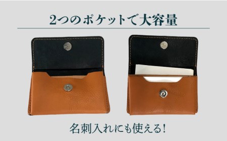 【選べる2色】牛革カードケース[EBG013]  ハンドメイド 名刺入れ 革小物
