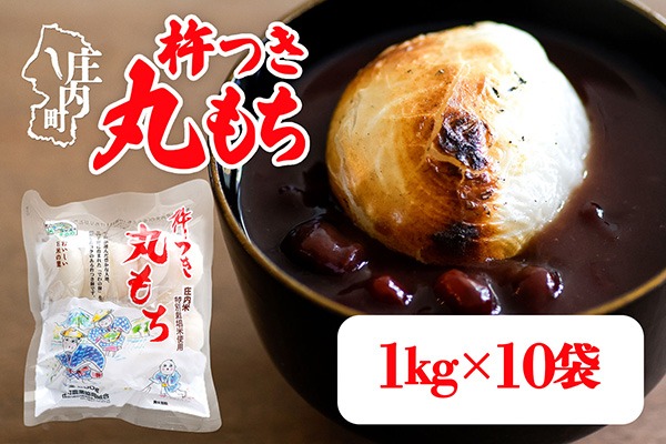 【R9.2月発送】杵つき 丸もち 1kg×10袋 計10kg でわのもち100％ 特別栽培米 使用 個包装 山形県庄内町産 無添加 伸びが良い コシが強い 煮崩れしにくい 焼き餅 お雑煮 おしるこ 丸餅 もち お餅 餅 JAあまるめ