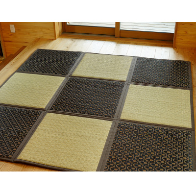 
            花ござパッチラグ　袋織　ソフィー新　3×3の9枚あわせ【1314819】
          