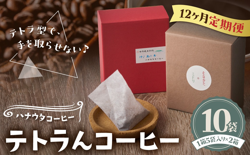 
                  【毎月お届け】器具のいらないコーヒーパック テトラんコーヒー【ハナウタコーヒー】_AM0108-00
                