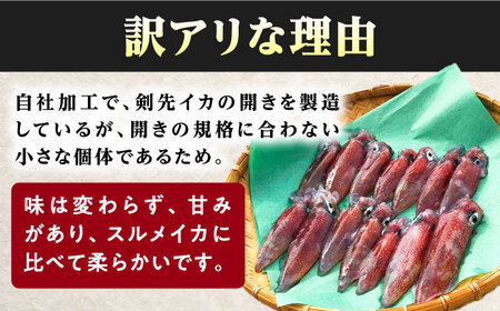 おスミ付き！ 訳アリ 剣先イカ 1.8kg(3パック)≪対馬市≫【対馬地域商社】 冷凍配送 新鮮 いか 簡単調理 産地直送 小分け イカスミパスタ[WAC051]