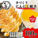 【ふるさと納税】にんにく餃子セット 計100個(25個入り×4パック) / 和歌山県 田辺市 ぎょうざ ギョウザ ギョーザ 手作り 紀州うめぶた 無添加 冷凍