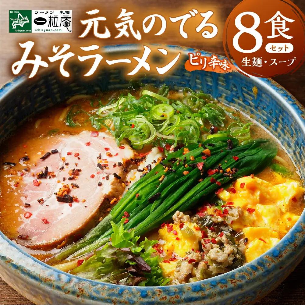 ラーメン札幌一粒庵【生麺8食（4食エコ包装×2箱）】百名店選出 北のブランド認証