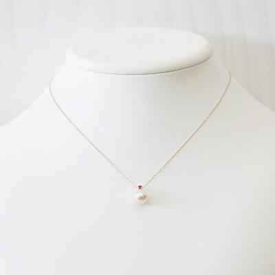 ふるさと納税 天草市 真珠 ネックレス 8-8.5mm ホワイトピンク 7月 ルビー K18YG_S101-520 |  | 02