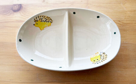 【瀬戸焼】子供用食器セット(はりねずみ)贈答品対応【1466987】